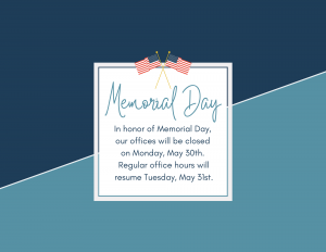 Memorial Day Offices Closed