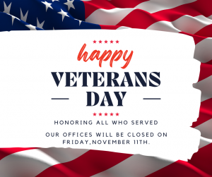 Veterans Day Offices Closed