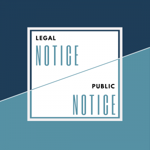 Legal Notice / Public Notice
