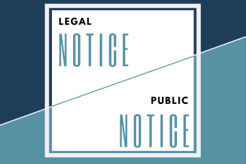 Legal Notice / Public Notice